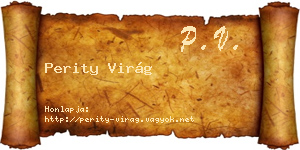 Perity Virág névjegykártya